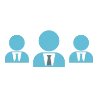 Icoon drie zakenlieden